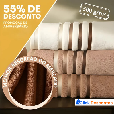 10 Peças Toalha Banho Gigante Fio Penteado Lumina KIT